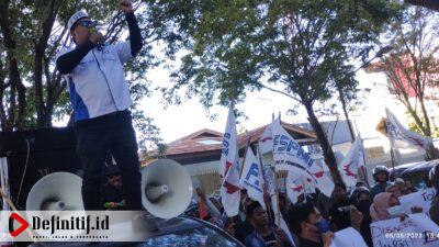 Dua Puluh Satu Buruh Dipecat Sepihak, FSPMI Lakukan Unjuk Rasa di Depan Citimall Hotel Gorontalo