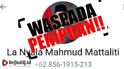 Waspada! Foto dan Nama Ketua DPD RI Dicatut Orang di WhatsApp