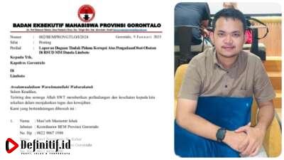 BEM Provinsi Gorontalo Lapor Dugaan Korupsi di RS. MM. Dunda Limboto 