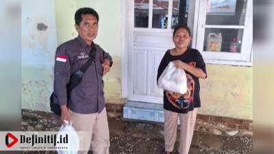 Bencana Hari ke-II, Relawan Komando TU Distribusikan Bantuan Sembako Bahan Pangan