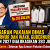 Wow,, Anggaran Pakaian Dinas Gubernur dan Wakil Gubernur Tahun 2027 Dialokasikan 393 Juta