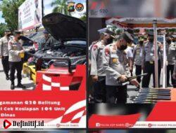 Jelang Pengamanan G20 Belitung, Polda Babel Cek Kesiapan 104 Unit Kendaraan Dinas