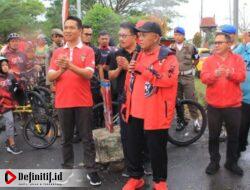 Ribuan Pesepeda Ikuti Gowes Bareng Dalam Rangka Haornas Ke-XXXIX Di Lampung Selatan