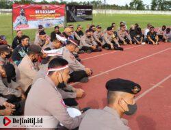 Aksi Solidaritas Dan Doa Bersama Polres Lamsel Dengan Pemain Serta Element Suporter Sepak Bola