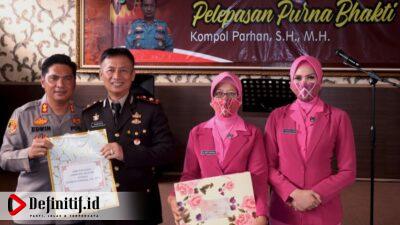 Kapolres Lamsel AKBP Edwin Lepas Purna Tugas Kompol Parhan