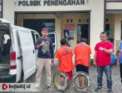 Dua Pelaku Curat Plat Besi di Perusahaan Diamankan Polsek Penengahan