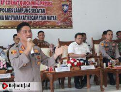 Isu Penculikan Anak Menjadi Topic Jumat Curhat, Polres Lamsel Lakukan Penyelidikan. Kapolres Edwin: Saya Nyatakan Tidak Benar