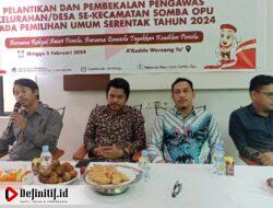 Dihadiri Muspika, Ketua Panwaslu Kecamatan Sombaopu Lantik 14 PKD