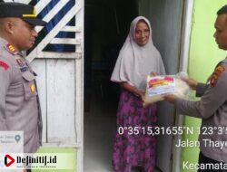 Bantuan Kemanusiaan untuk Negeri, Polsek Kota Utara Salurkan Bansos kepada Warga Kurang Mampu