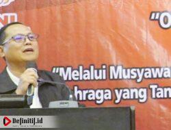 Bupati Thariq Minta Musorkab III KONI Gorut Lahirkan Rumusan Program Kegiatan Olahraga