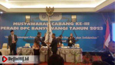 Eko Sutrisno Terpilih Menjadi Ketua Peradi Kabupaten Banyuwangi Periode 2023-2028