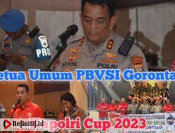 Ketua Umum PBVSI Gorontalo Irjen Pol Angesta Romano Yoyol Lepas Atlet Bola Voli Kapolri Cup 2023 ke Sulteng