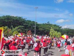 Pemda Gorut Gelar Parade Marching Band di Perayaan HUT ke-78 Kemerdekaan RI