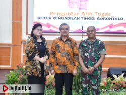 Brigjen Totok Sulistyono Hadiri Acara Pengantar Alih Tugas Ketua Pengadilan Tinggi Gorontalo