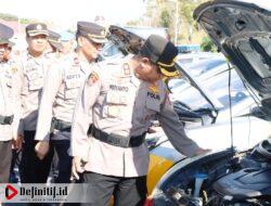 Kapolres Bulukumba Pimpin Pengecekan Kendaraan Dinas Jelang Pemilu