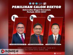 Besok Pemilihan Rektor UNG Digelar Tertutup, Diikuti 3 Kandidat
