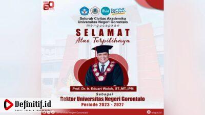 Sah! Eduart Wolok Terpilih Aklamasi sebagai Rektor UNG