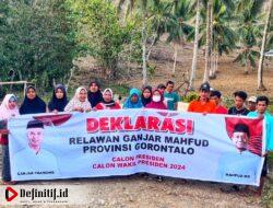 Resmi Mendaftar, Relawan Ganjar-Mahfud Gorontalo Lakukan Deklarasi 