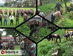 Dipimpin Danramil Tibawa, Gabungan TNI-POLRI dan Masyarakat Bersihkan Saluran Air untuk Cegah Banjir