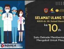 Perayaan Ultah ke-10 RSUD ZUS Gorut Kukuhkan Komitmen untuk Pelayanan Kesehatan Berkualitas