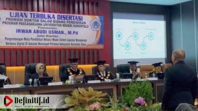 Sah! Irwan Abudi Usman Raih Gelar Doktor Pendidikan, Perkuat Pemkab Gorut