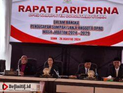 Roni Imran Dilantik sebagai Ketua Sementara DPRD Gorut