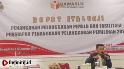Bawaslu Gorut Evaluasi Penanganan Pelanggaran Pemilu dan Persiapan Pemilu 2024