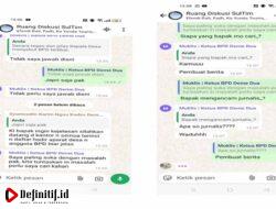 Ketua BPD Deme Dua Diduga Intimidasi Wartawan Di Grup Whatsapp