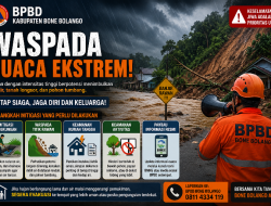 Hujan Deras Guyur Bone Bolango, BPBD Minta Warga Siaga Banjir dan Longsor