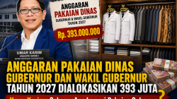 Wow,, Anggaran Pakaian Dinas Gubernur dan Wakil Gubernur Tahun 2027 Dialokasikan 393 Juta