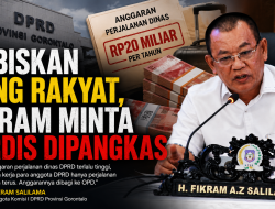 Habiskan Uang Rakyat, Fikram Minta Perdis dipangkas