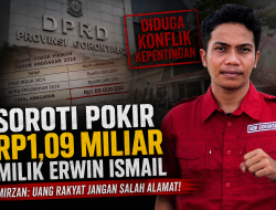 Pokir Rp1,09 Miliar Diduga Mengarah ke Organisasi yang Dipimpin Erwin, Publik Minta Kejati Telusuri