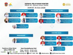RSUD ZUS Gorontalo Utara Pastikan Pelayanan Tetap Prima, Ini Jadwal Dokter 10 Juli 2026