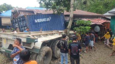 Truk Kontainer Hantam Rumah Warga di Buhu, PN Limboto Hukum PT MLB Bayar Ganti Rugi Rp820 Juta