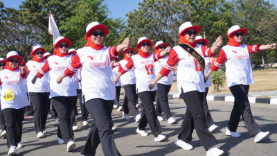 Barisan RSUD ZUS Ramaikan HUT RI, Kebersamaan Pegawai Jadi Sorotan