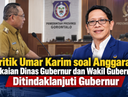Kritik Umar Karim soal Anggaran Pakaian Dinas Gubernur dan Wakil Gubernur Ditindaklanjuti Gubernur